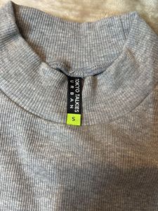 Gray Sleeveless Mock Neck Top