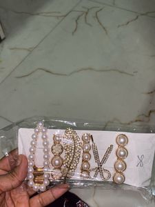 Pearl &amp; Rhinestone Hair Clip Set