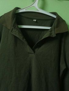 sage green polo shirt