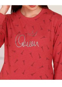 🥳Redy Orangish Queen Print Sweatshirt
