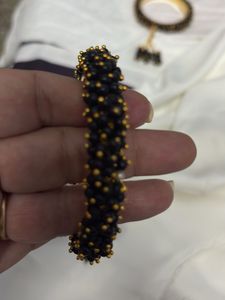Black Beaded Bangles