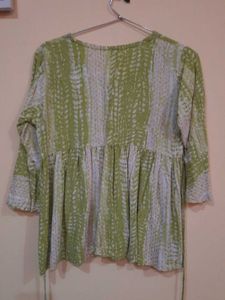Green Embroidered Kurti