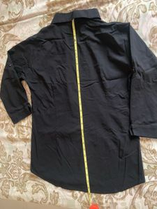 Black Solid Shirt For Women