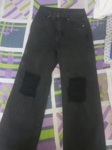 charcoal knee ripped jeans