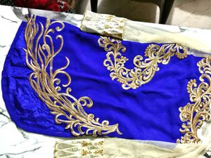 Blue &amp; Gold Embellished Tunic