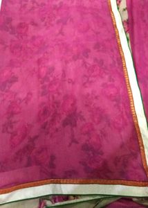 Floral Pink Saree 🌺💖make offer ✨