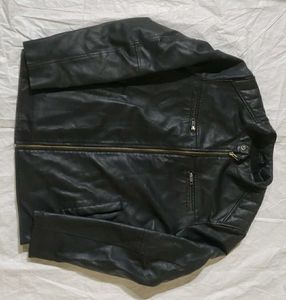 Stylish Black Faux Leather Jacket