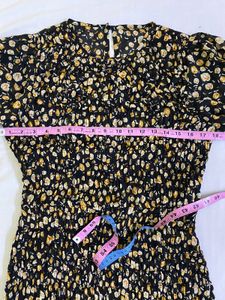 Floral Print Mini Dress Bust 36