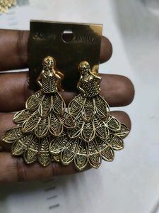 Peacock Drop Earrings