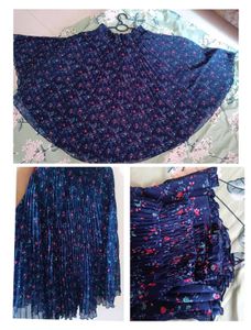 Floral Pleated Skirt