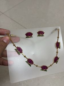 🆕 Violet Lotus Necklace Set