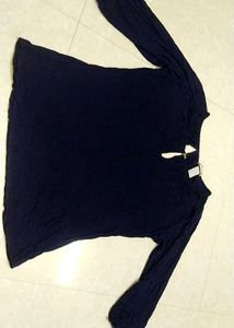 H & M Brand Navy Blue Long Sleeve Top