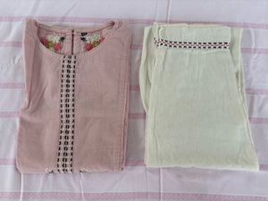 Elegant Embroidered Kurta&amp;Pant Set