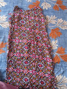Patterned Sleeveless Dress