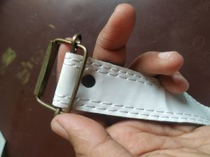 Combo Of Jeans Sling Bag With White Belt