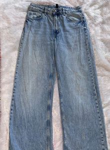 H&amp;M Light Wash Wide Leg Jeans