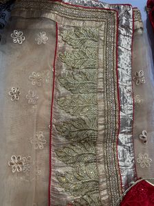 Red And Golden Lehenga Choli