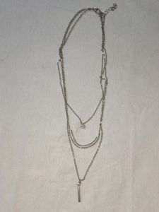 3 Layer Classy Chains With Stone And Charm