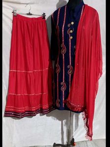 New Embroidered Rayon Sharara Suite With Dupatta