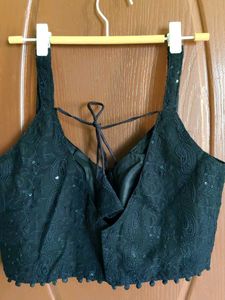 Embroidered Black Blouse