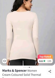 Mark &amp; Spencer&#39;s Creme thermal top