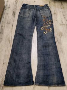 Ma638 Orange Bootcut Jeans Waist 30