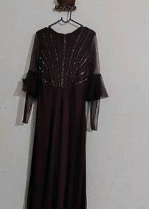 Kazo Elegant Maroon Ethnic Gown