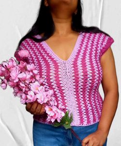 Crochet V-Neck Top