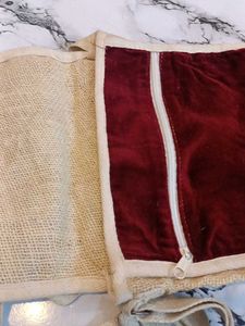 A Fancy velvet jute bag for your cutie pie