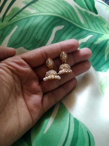 South Indian Earrings/ Jhumka With Cufflinks