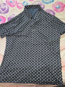 Patterned Men's Chinese fabric t-shirt