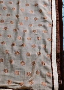 Designer Copper Motif Saree Blouse With Jecket
