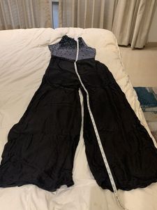 Lovely Halter Neck Grey &amp; Black Jumpsuit