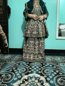 Fancy Green Bridal Lehenga