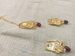 Meenakari Maroon Necklace Set