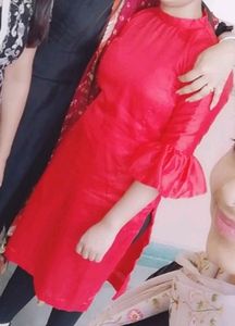 Red Kurti - One Time Used Only