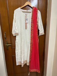 🆕3pc Cotton Sharara Suit Set With Dupatta