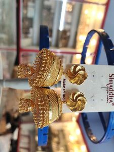 1 Gm Gold Shraddha Jhumka Earrings