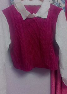 Stylish Purple &amp; White Knit