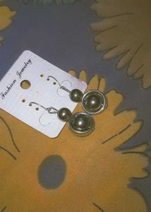 Black Ball Drop Earrings