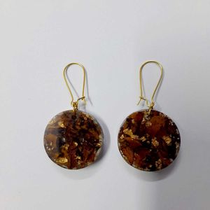 Real Rose Preserved Circle Earrings