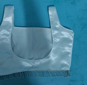 Black And White Satin Blouse Combo