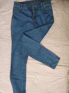 Navy Blue Skinny Jean-  Waist 26-27, Length 37