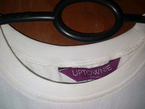 Uptownie Lite Casual Solid Women White Top