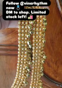 Golden Anklets with Ghunghroos