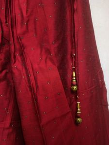 Srishti Maroon Festive Silk Palazzo Pant