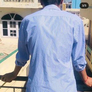 Blue Striped Linen Shirt