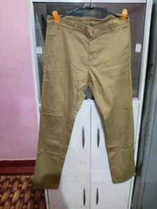 Khaki Straight Fit Pants