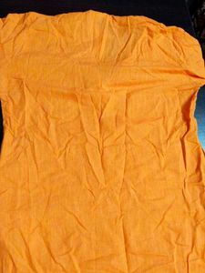 Orange Cotton Kurta