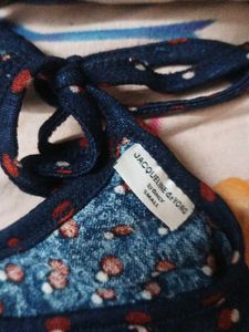 Stylish Navy Print Top